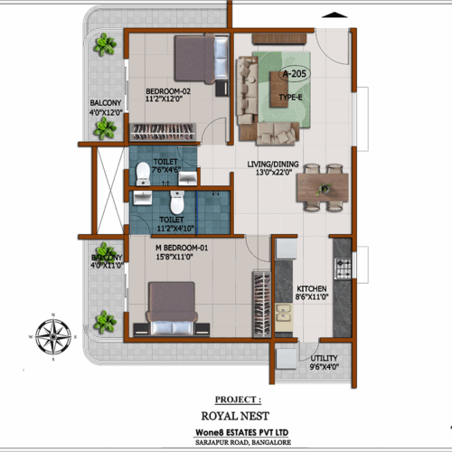 Type-E-2bhk